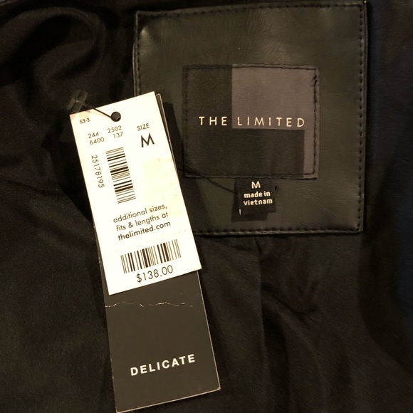 Express Moto Jacket With Leather Trim - Picture 7 of 8